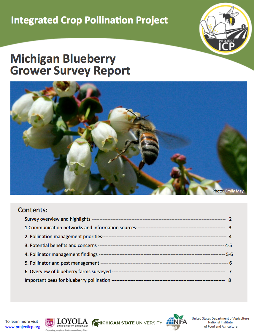 Survey of Michigan Blueberry Growers’ Pollination Practices Shows Widespread Adoption of Reduced-Risk Pesticide Practices